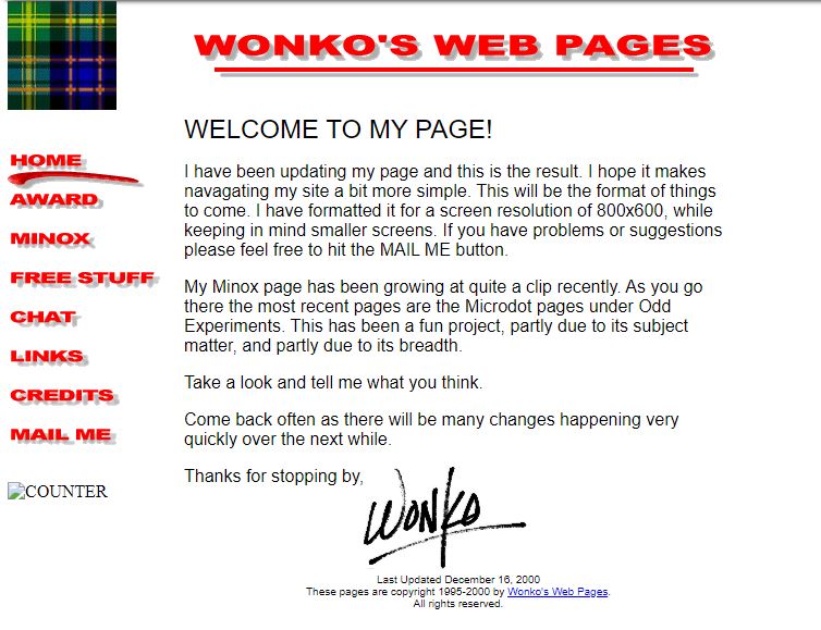 Classic Wonko.net Page